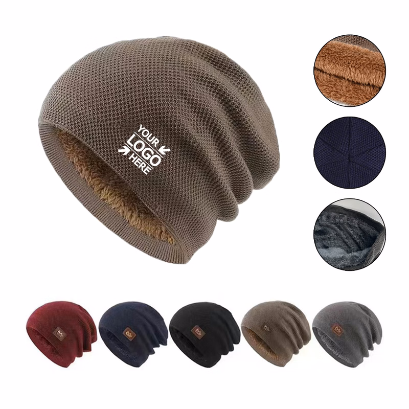 Knitted Fleece Beanie