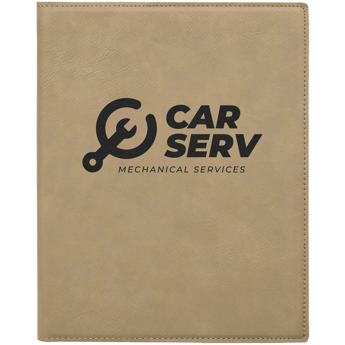 9" x 12" Leatherette Light Brown Portfolio 1