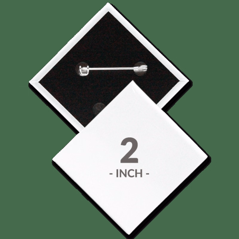 2 X 2 Inch Diamond Custom Buttons