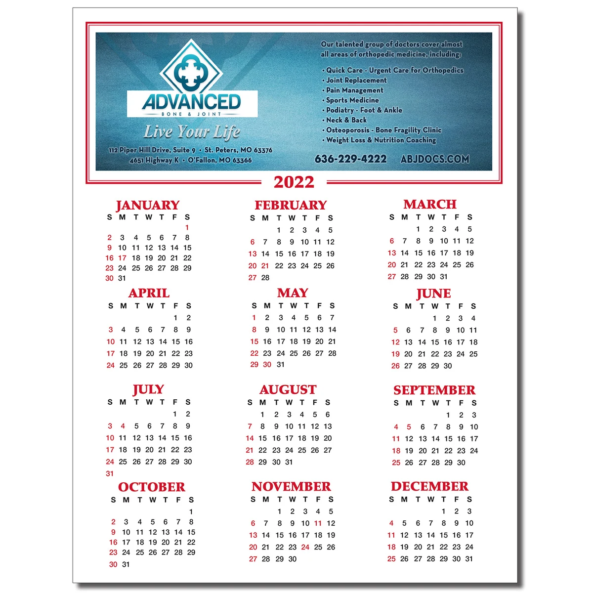 Repositionable Refrigerator Calendar (Personalized Photo) - not magnetic calendar 1