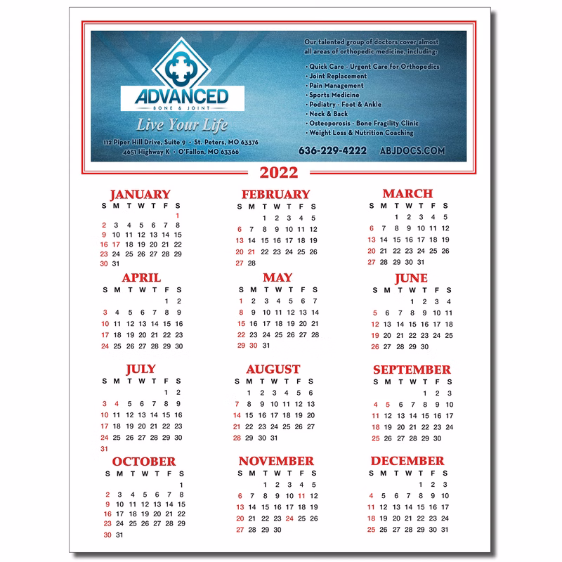 Repositionable Refrigerator Calendar (Personalized Photo) - not magnetic calendar