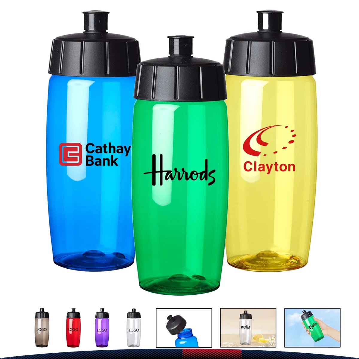 19 oz. Meston Plastic Water Bottle 1