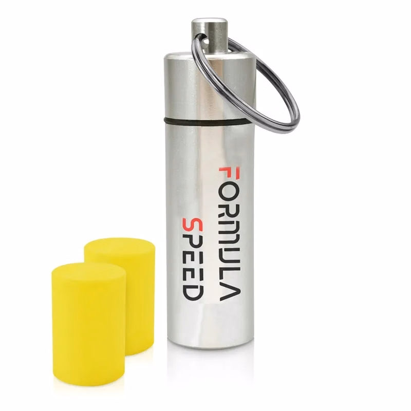 Yellow Ear Plugs in Metal Canister