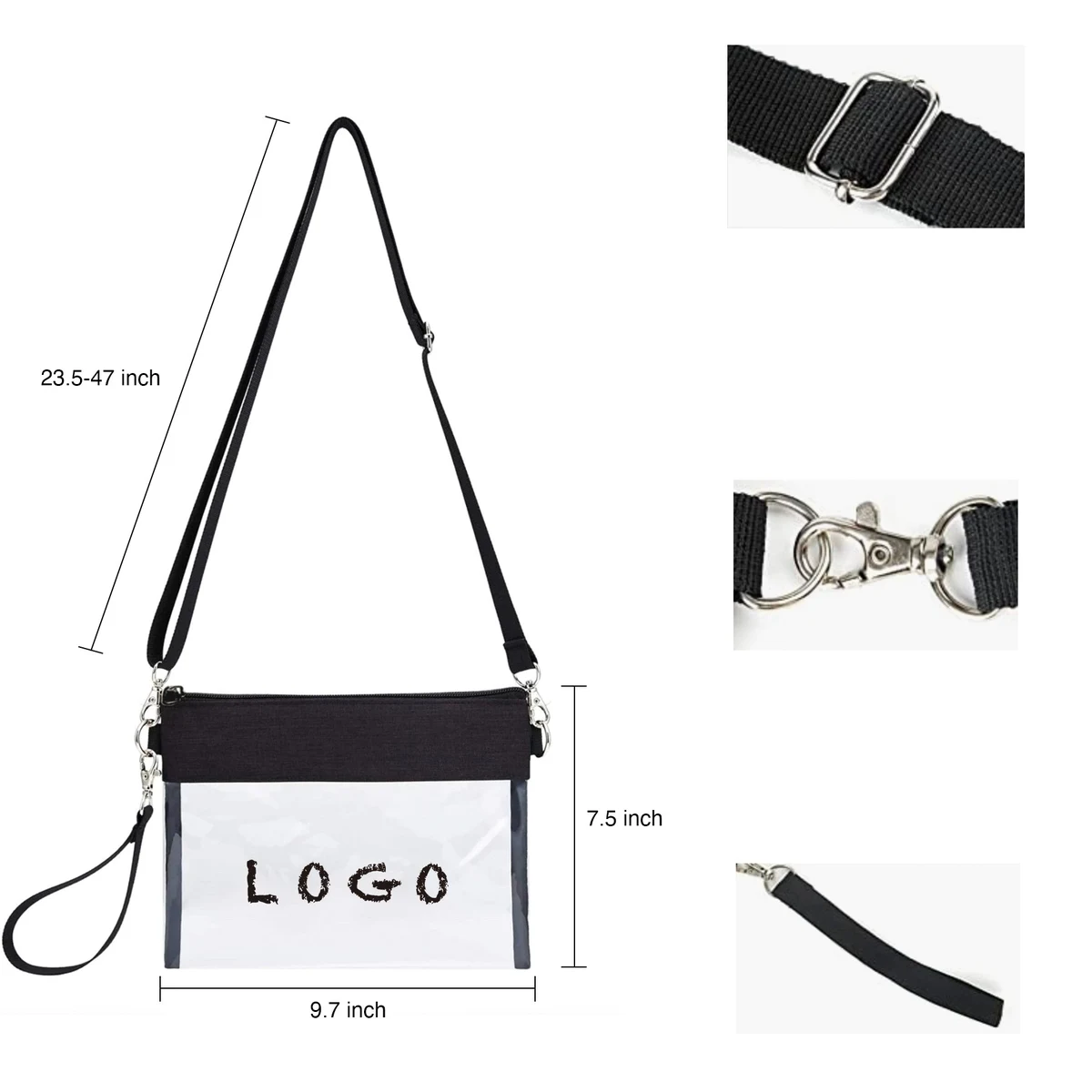 Clear Crossbody Purse Bag With Handle 1