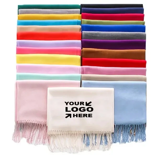 Winter Imitation Cashmere Scarf With Tassels 1