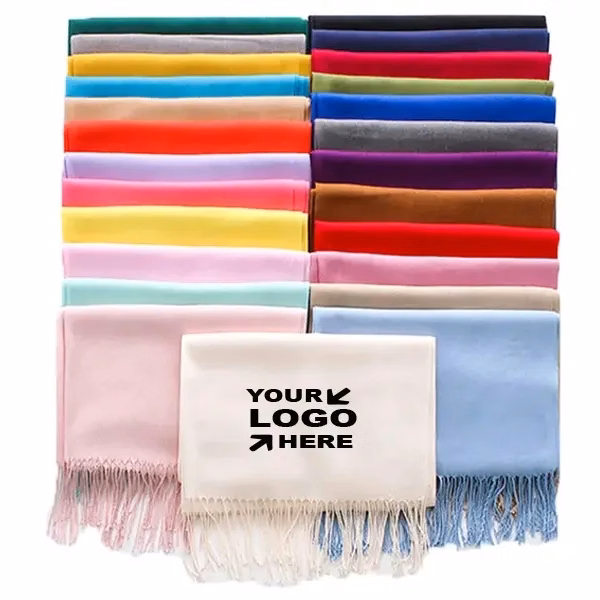 Winter Imitation Cashmere Scarf With Tassels