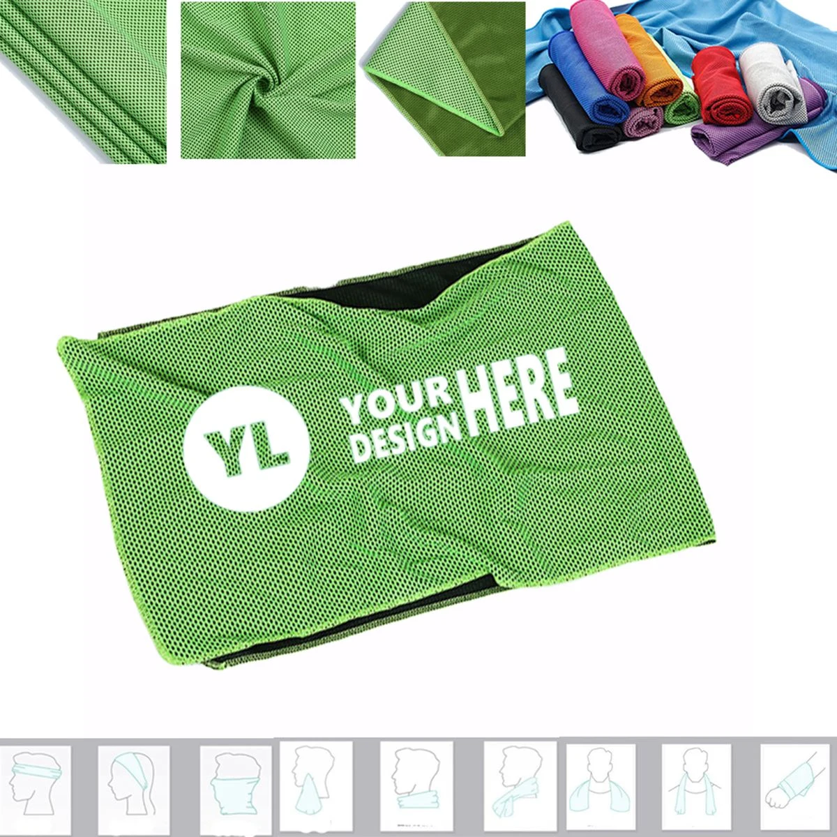 Polyester Quick Dry Sports Towel Ultra Absorbent Sweat Towel 1