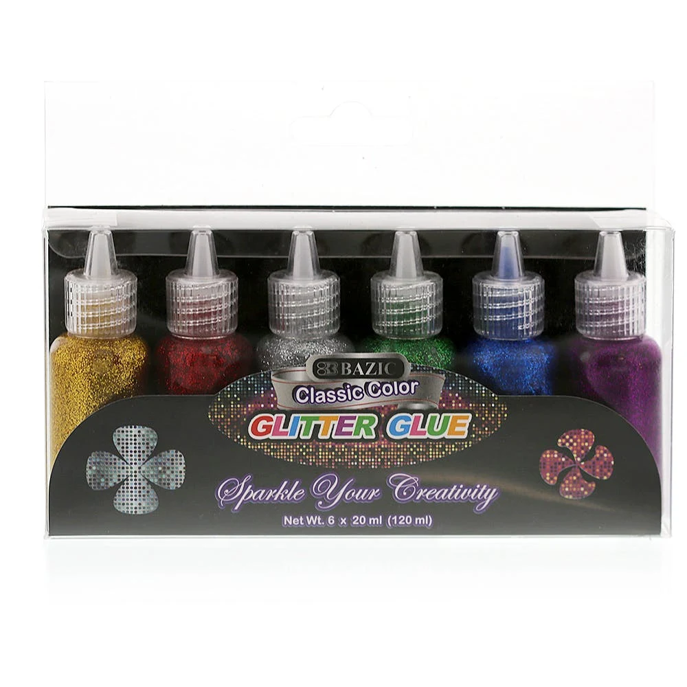 Glitter Glue - Washable Classic Colors 6 Pack 1