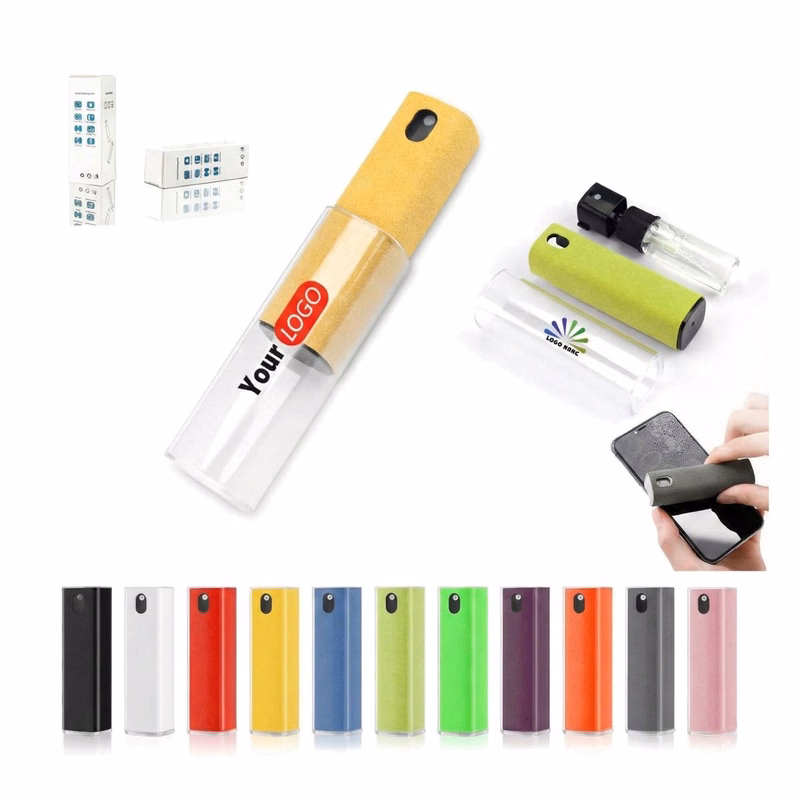 Integrated Portable Screen Cleaner Spray and Wipe