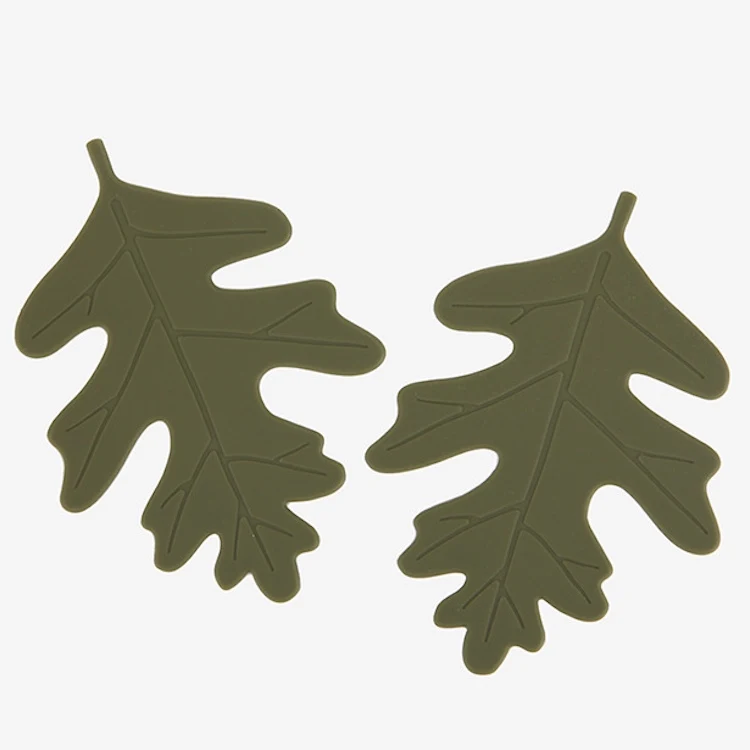 Green Oak Leaf Coasters 1