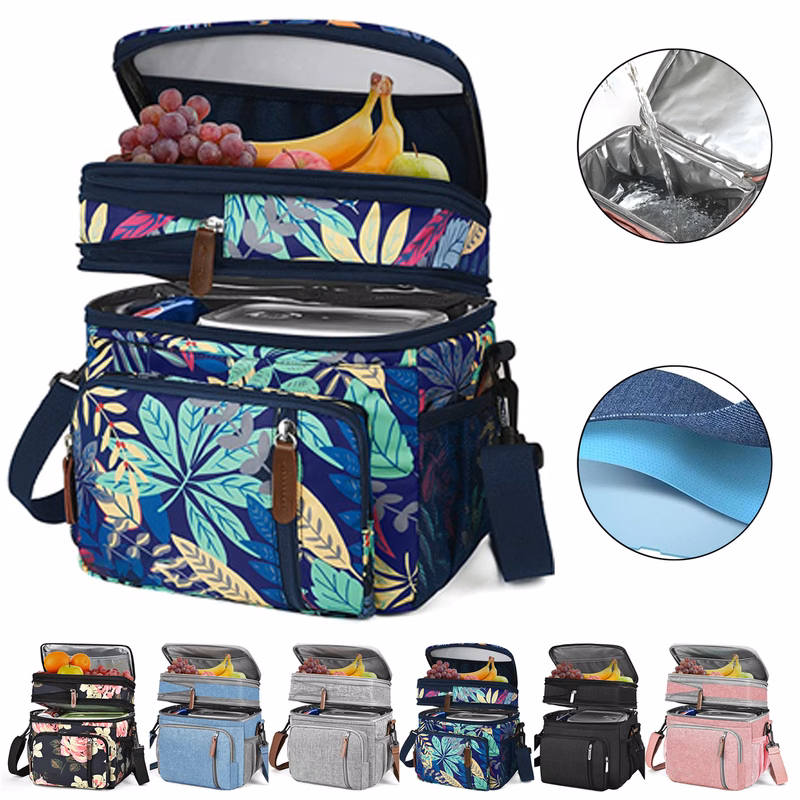 Unisex Double Lunch Bag