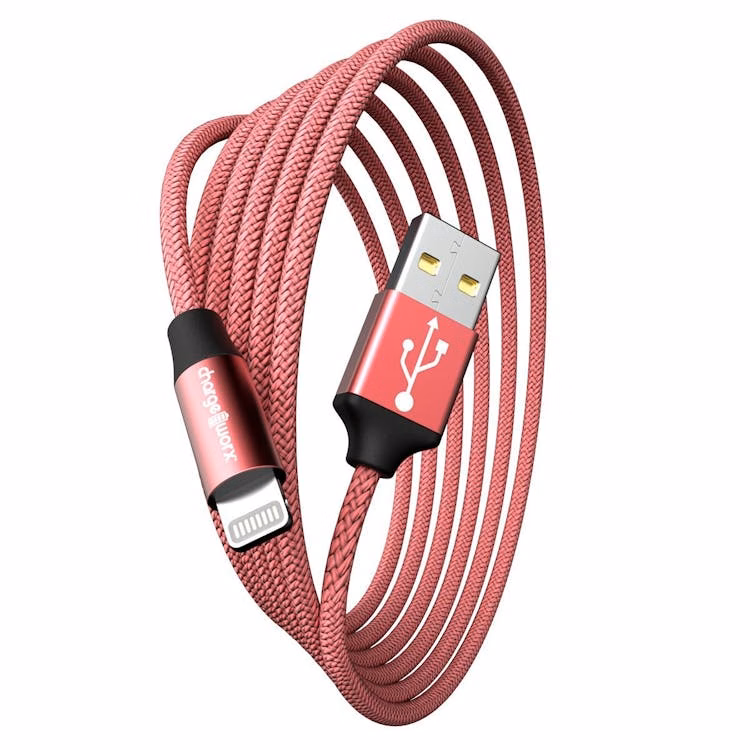 6' Lightning USB Cables - Coral