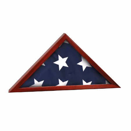 16 1/4" x 8 1/4" Rosewood Finish Flag Display Case