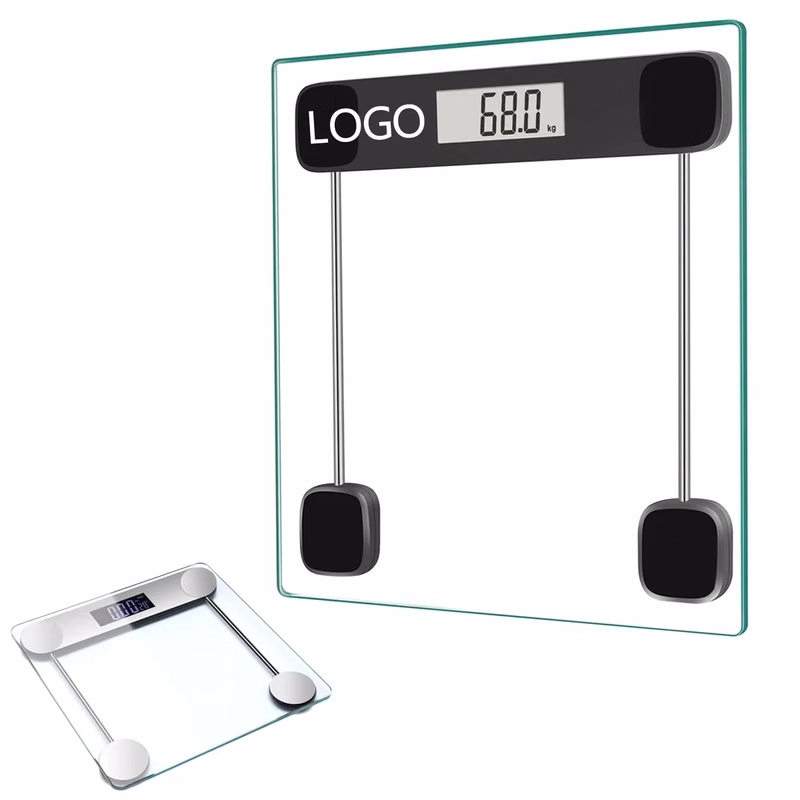 Transparent Square Glass Bathroom Scale