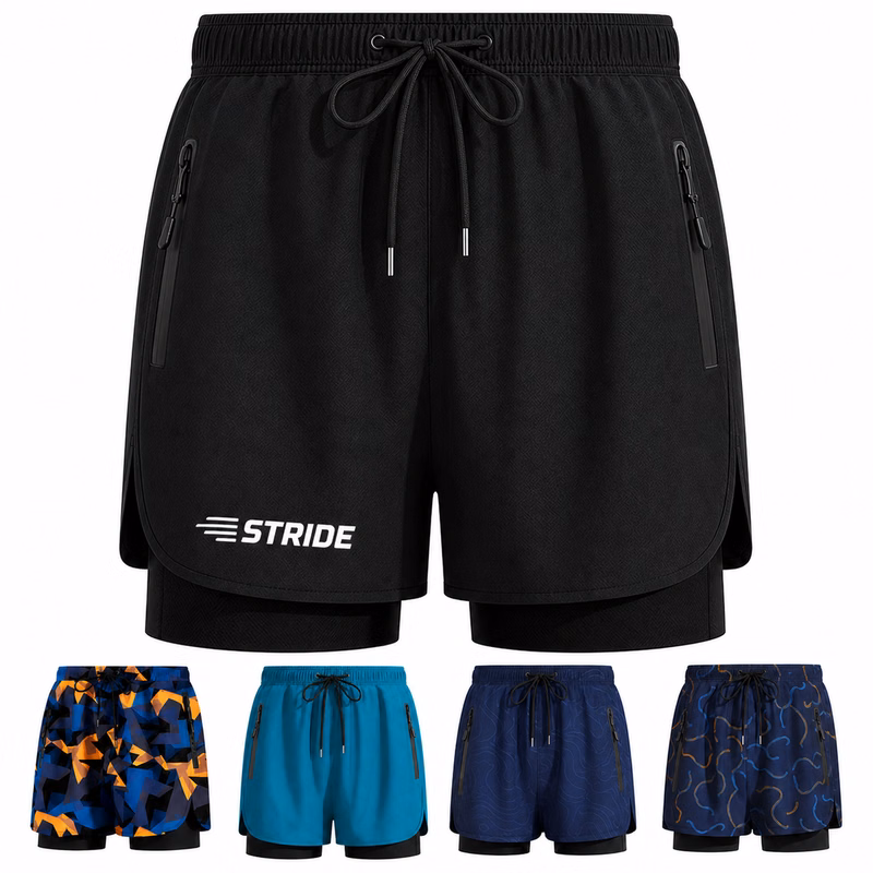 Polyester Zipper Pocket Running Short