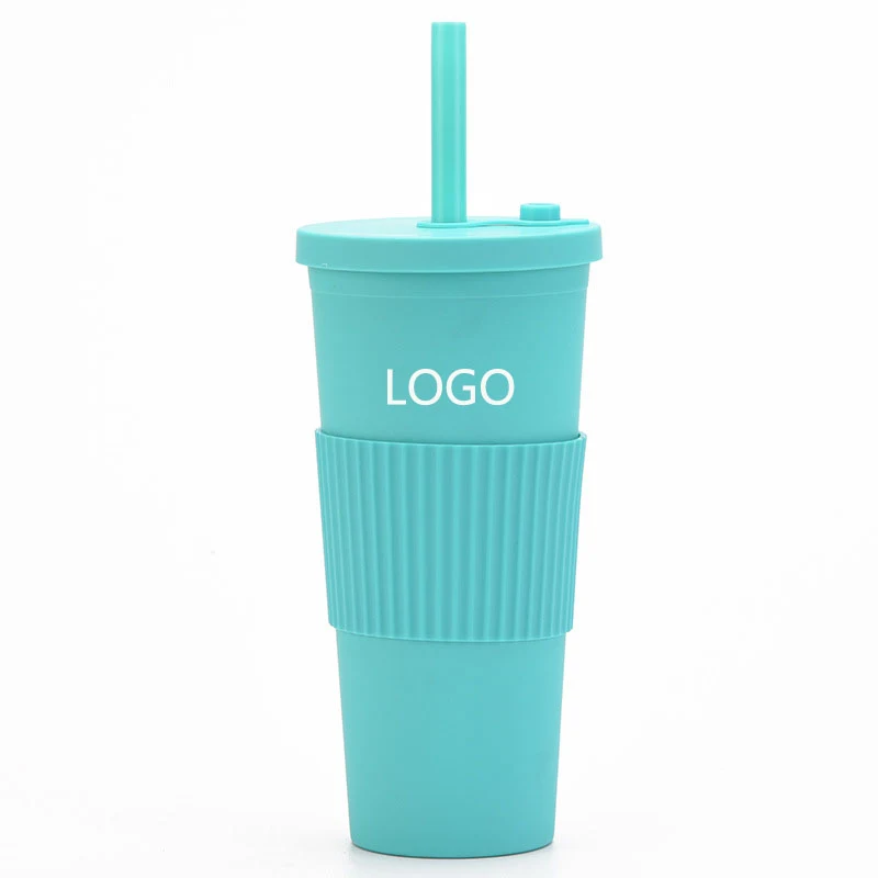 24 OZ Portable Double Plastic tumbler / Straw 1