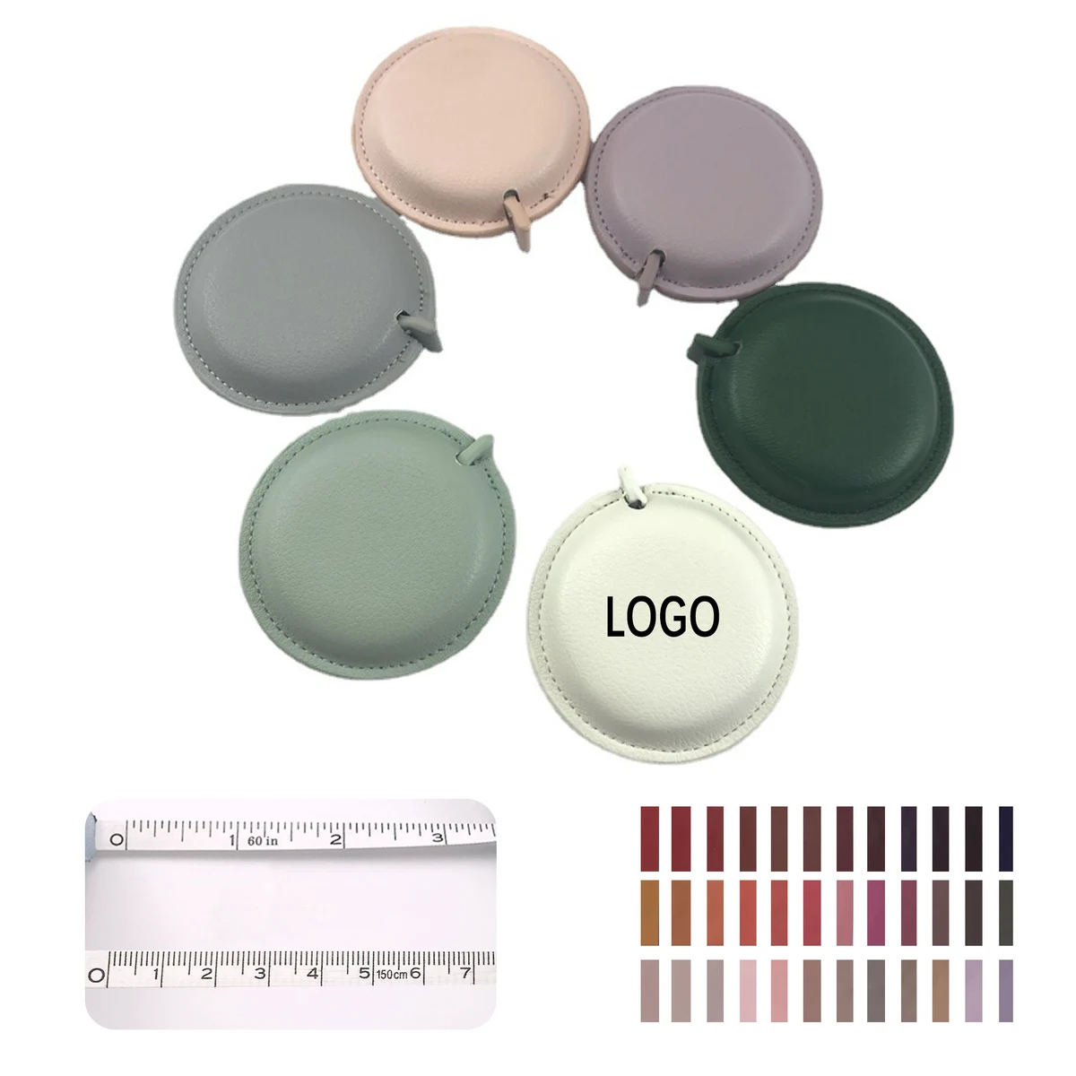 PU Leather Round Measuring Tape Retractable 1