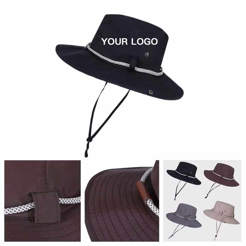 Polyester Cowboy Hiking Hat With Adjustable Fit