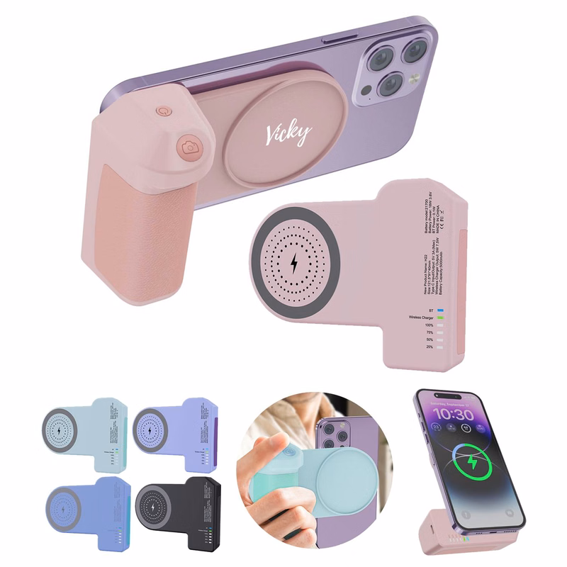Magnetic Camera Handle Bluetooth Holder Wireless Charging