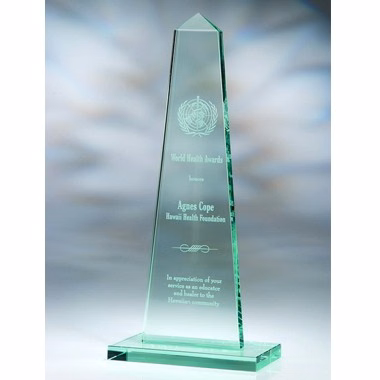 OBELISK JADE GLASS AWARD (SMALL)
