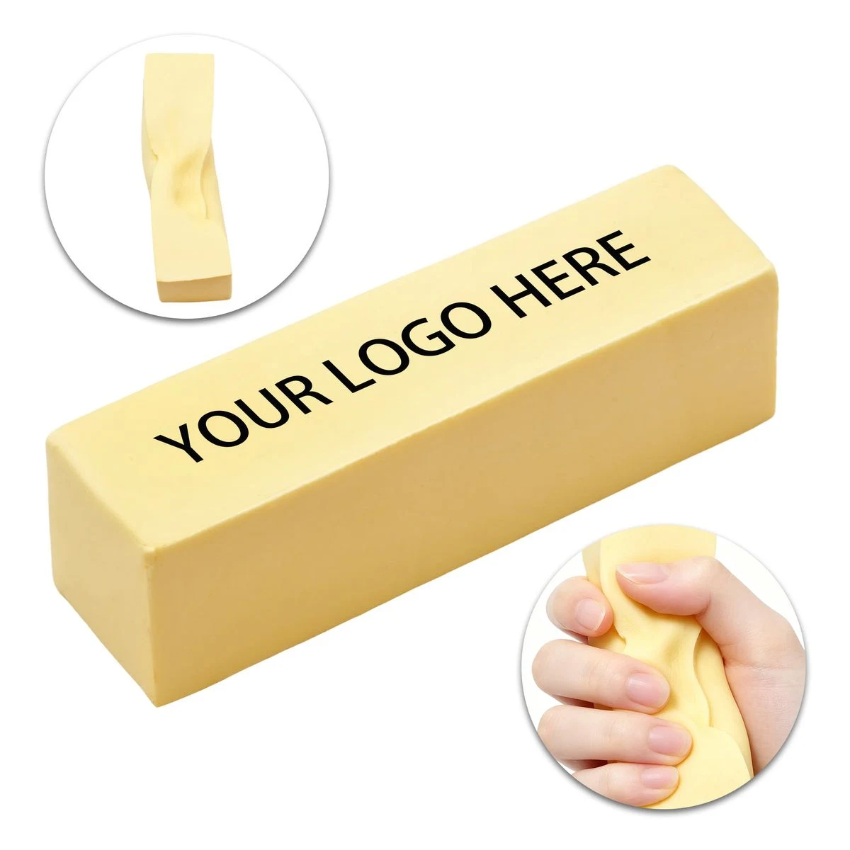Butter Shaped Polyurethane Squishy Stress Relief Toy 1