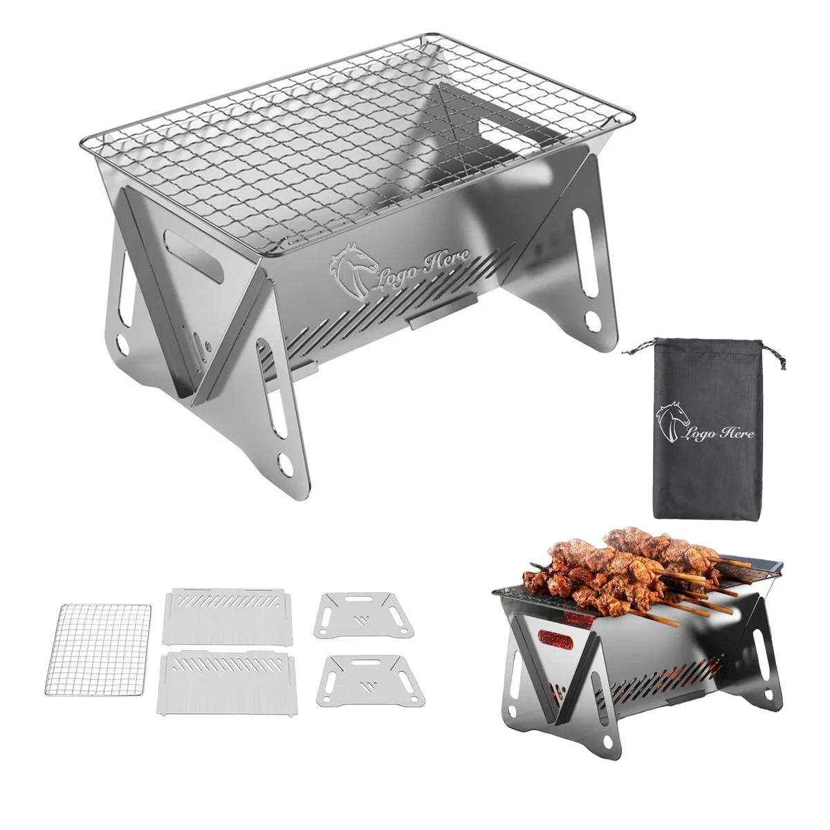 MOQ50 BBQ Portable Charcoal Grill 1