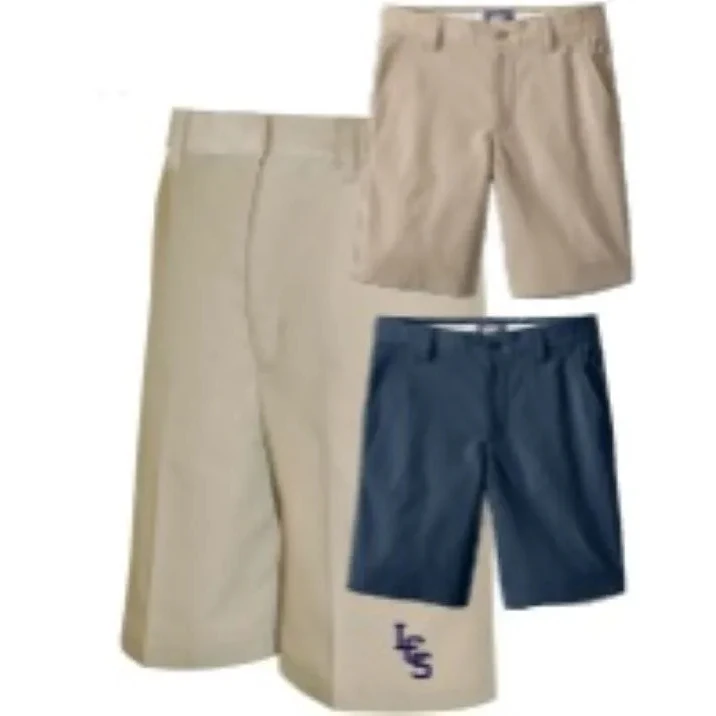 Boys Flat Front Short: Khaki (Boys K-5) 1