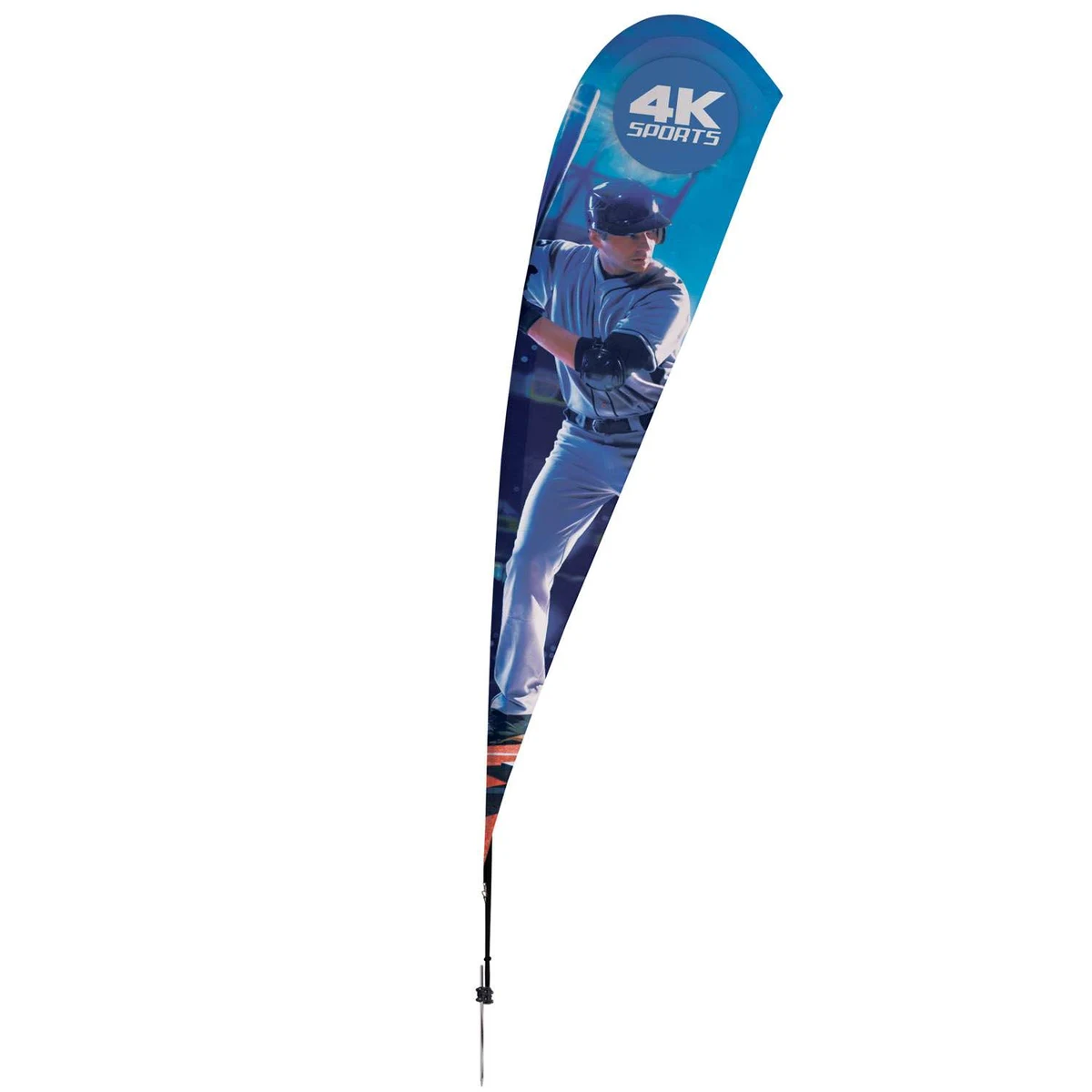 15' Streamline Teardrop Sail Sign Kit (Single-Sided with Ground Spike) 1