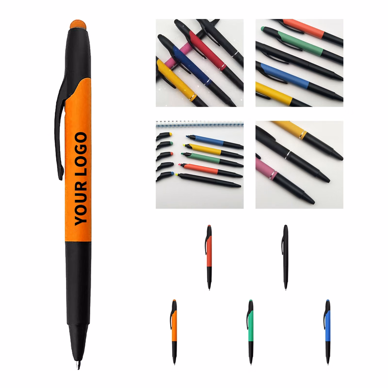 Three In One Stylus Ballpoint With Matching Highlighter 5.51"