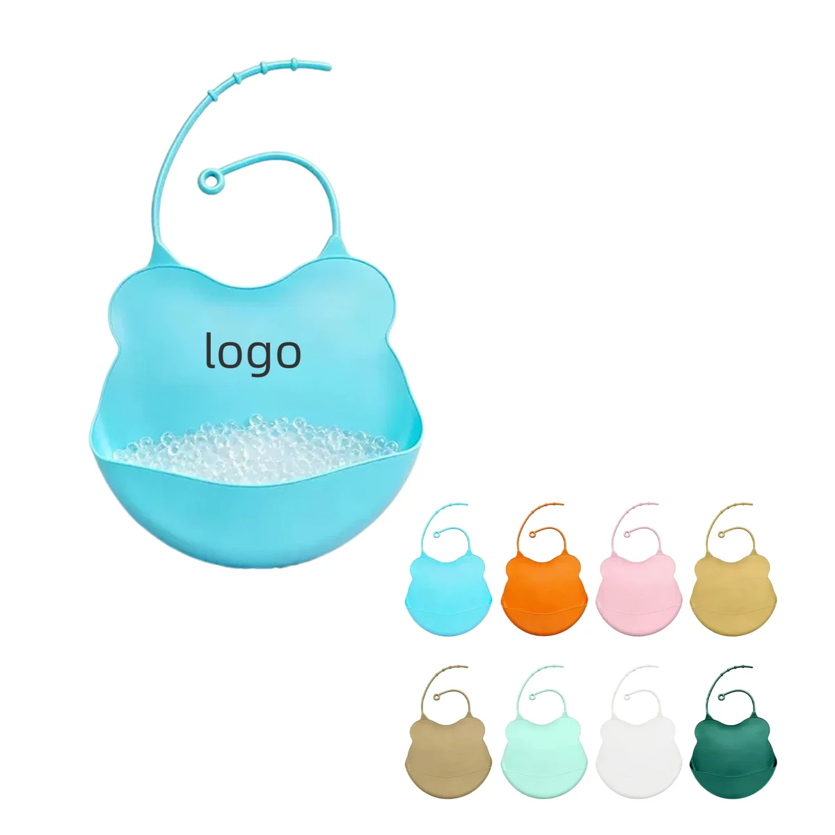 Lightweight Waterproof Infant Silicone Bib 1
