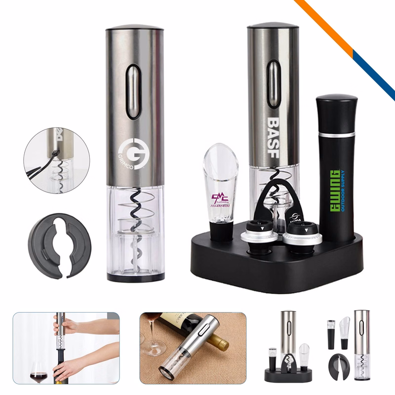 LuxCork Electric Wine Opener Set