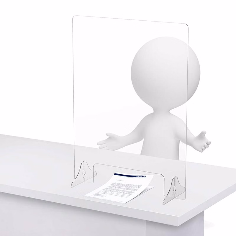 1/8" Distancing Barrier With Acrylic Legs