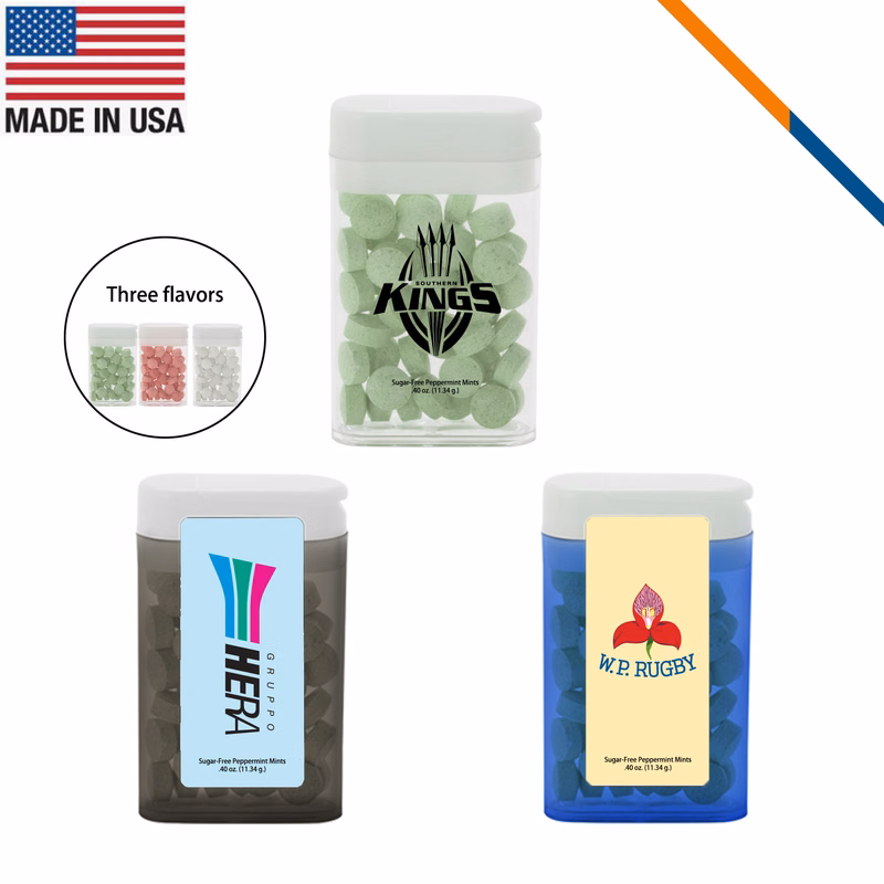 CoolPop Rectangular Flip Top Mint Dispenser