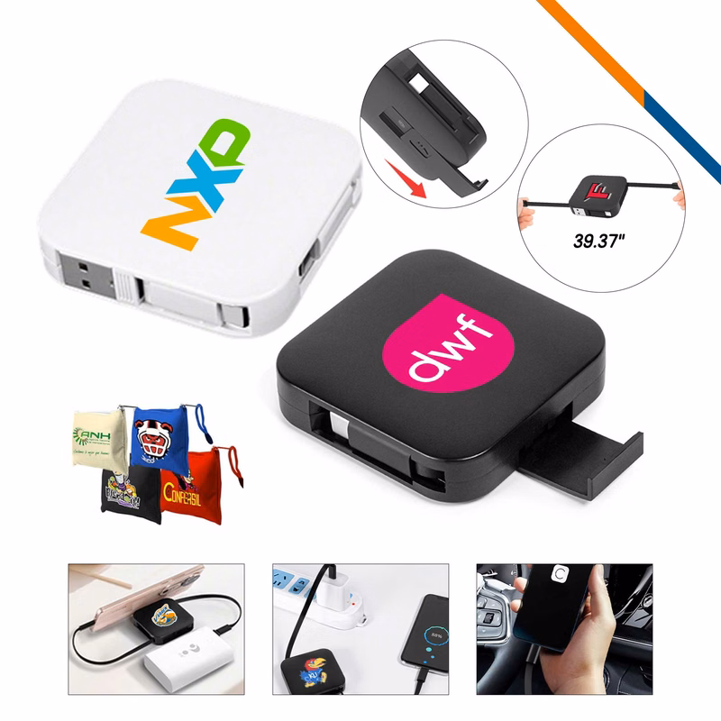 Zapli 4in1 Retractable Phone Stand Fast Charging Cable