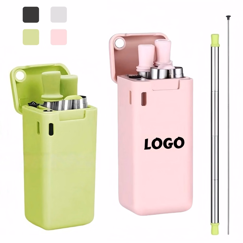 Foldable Reusable Straw Portable With Case