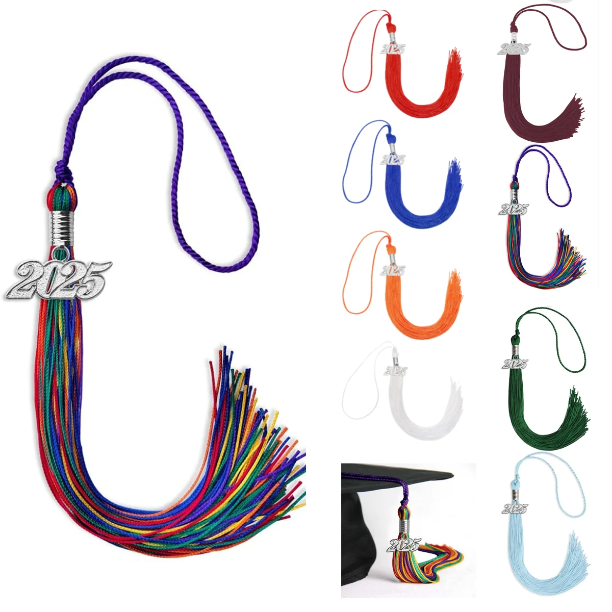 Graduation Tassel with 2025 Year Charm 1