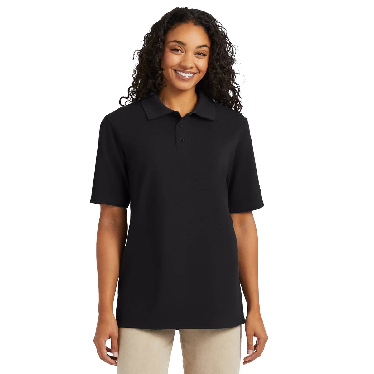 Hanes Pique Polo Shirt 1