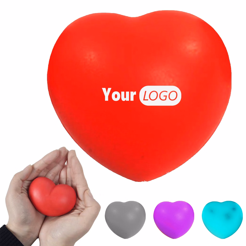 Pu Custom Heart Stress Ball