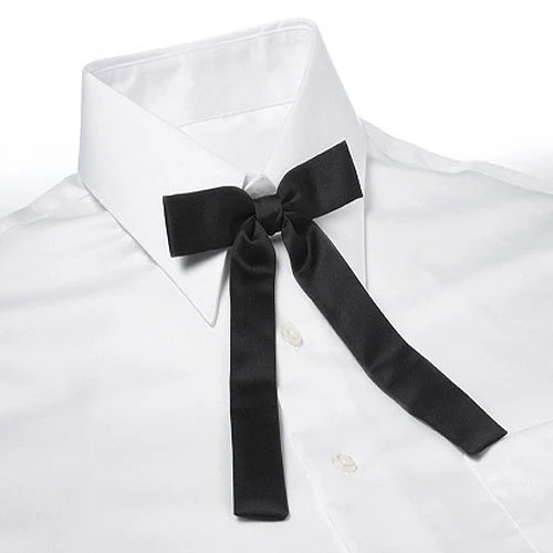Black Kentucky Colonel Adjustable Band Polyester Satin Tie 1