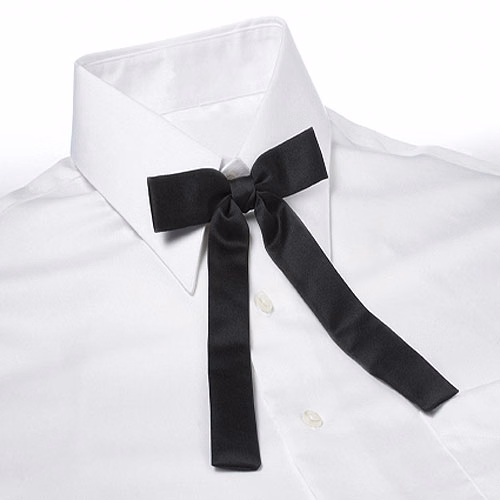 Black Kentucky Colonel Adjustable Band Polyester Satin Tie