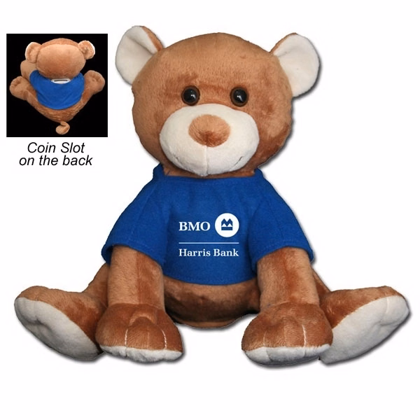 8" Brown Bear Coin Bank