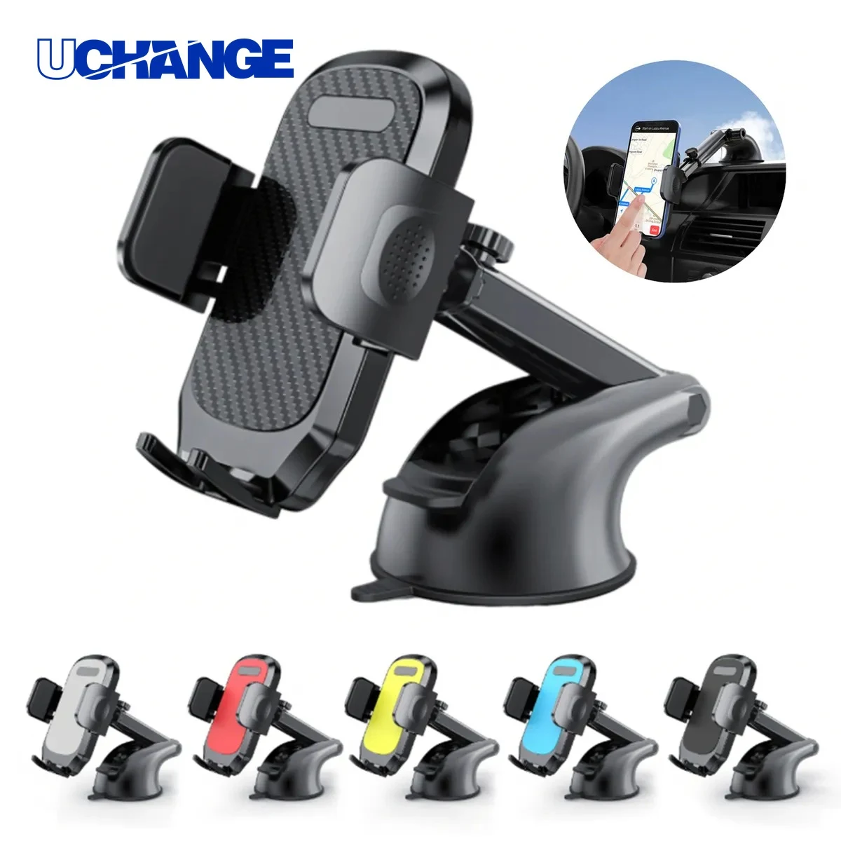 Telescopic Suction Cup Phone Navigation Frame for Car Dash Use 1