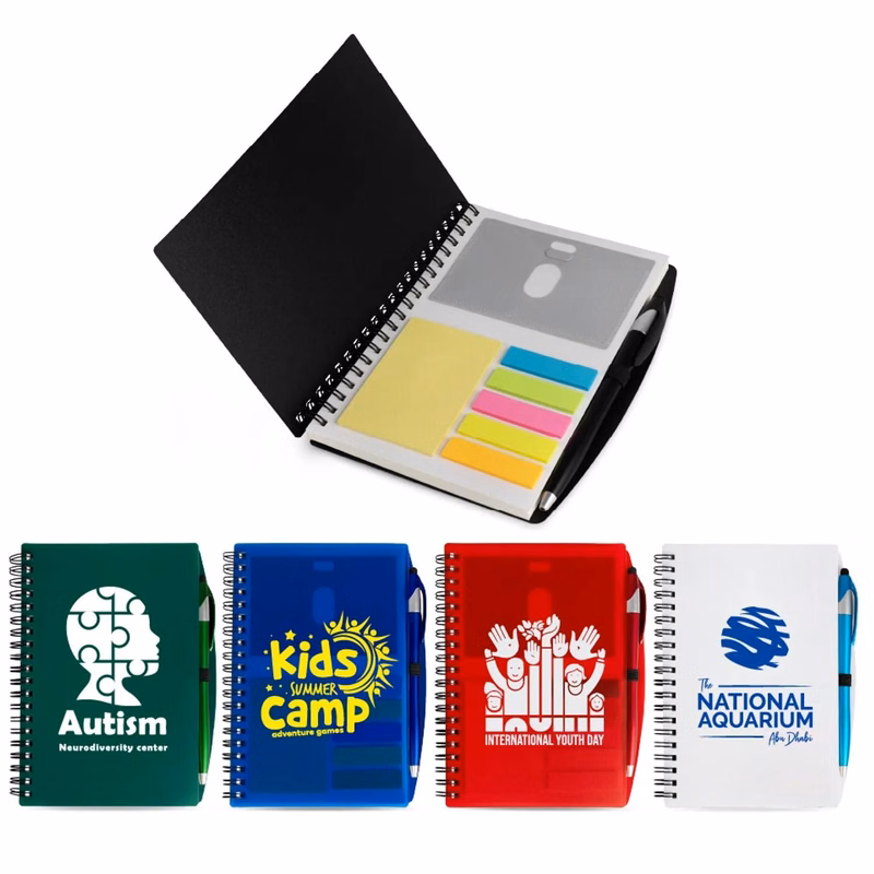 SpiralScript 5.5 x 7 Plastic Spiral Journal with Pen