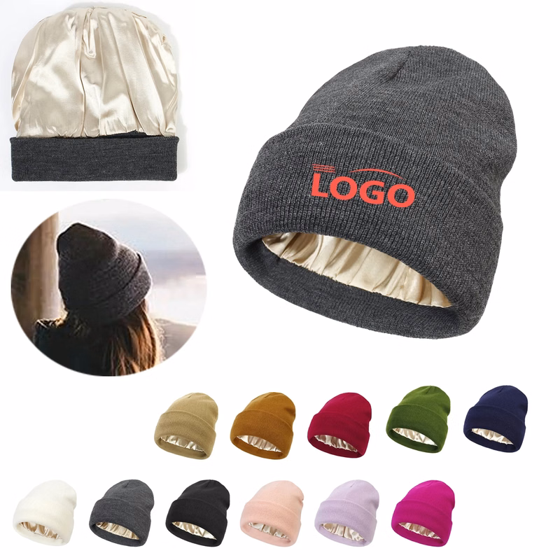 Satin Lined Knit Cap