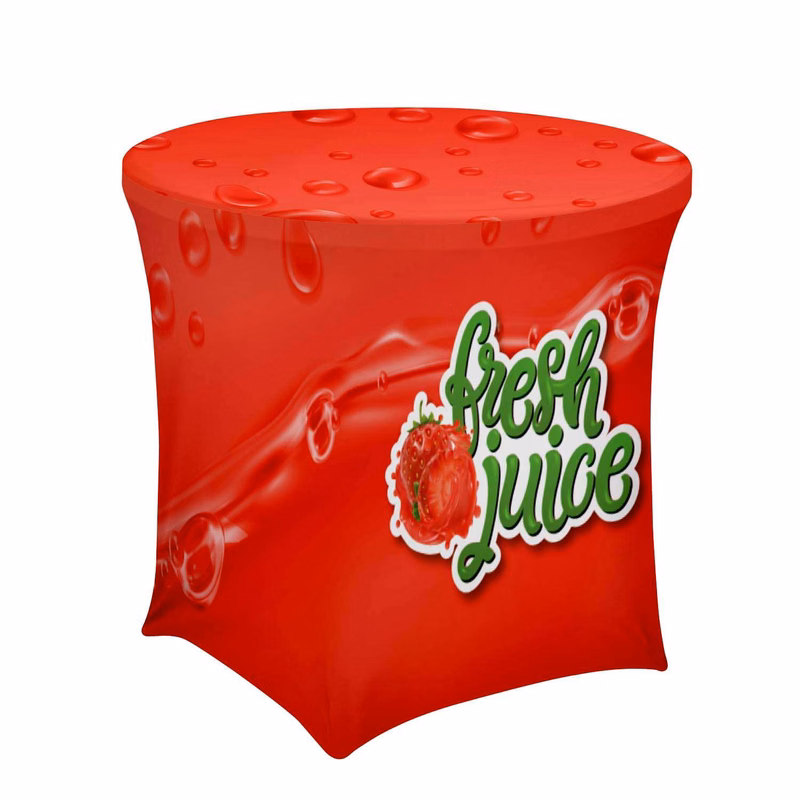 Café-Height UltraFit Round Table Throw (Full-Color Full Bleed)