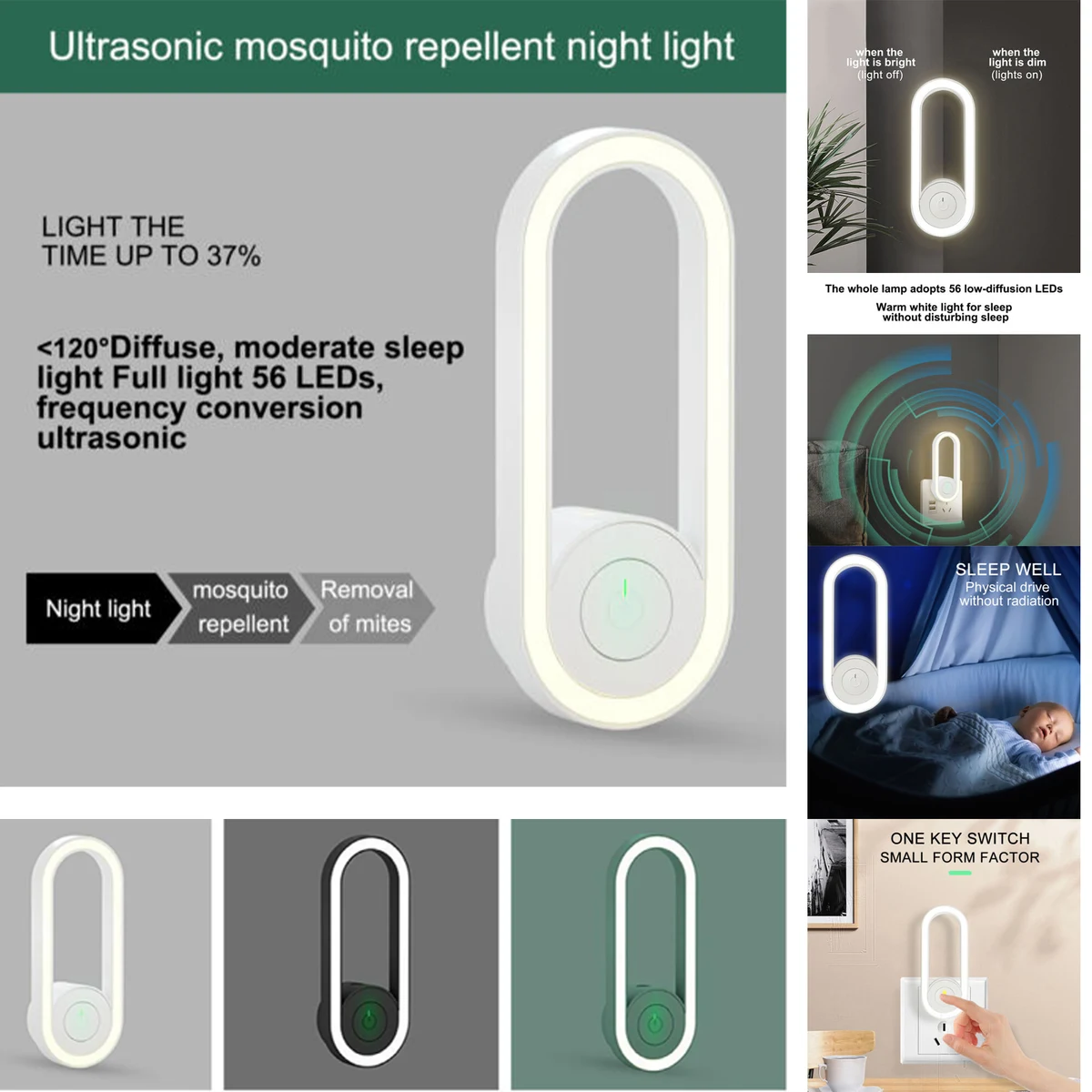 Ultrasonic Insect Repellent Night Light 1