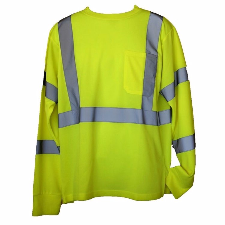 Safety T Shirt Hi-Viz Yellow Long Sleeve