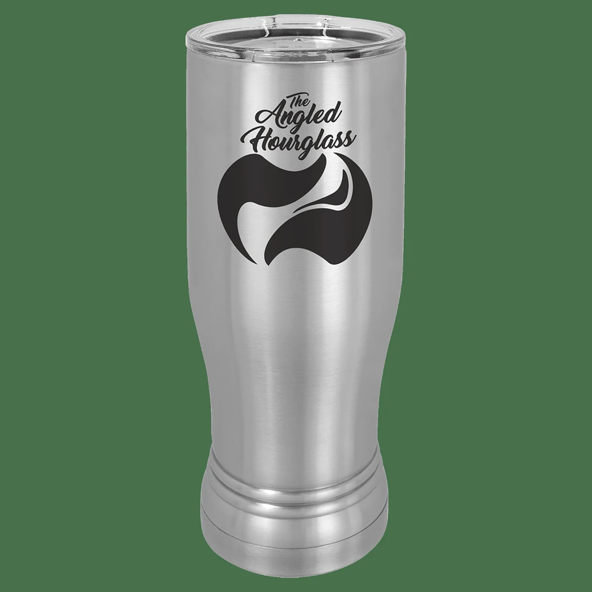 14 oz. Stainless Steel Laser Engraved Polar Camel Pilsner Tumbler w/Clear Lid 1