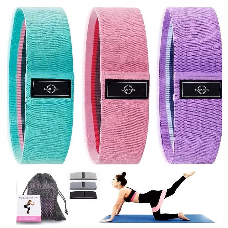Non-Slip Fabric Resistance Bands Set of 3