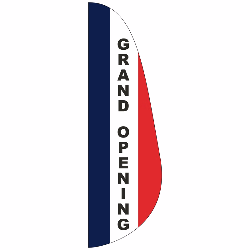 "GRAND OPENING" 3' x 10' Message Feather Flag